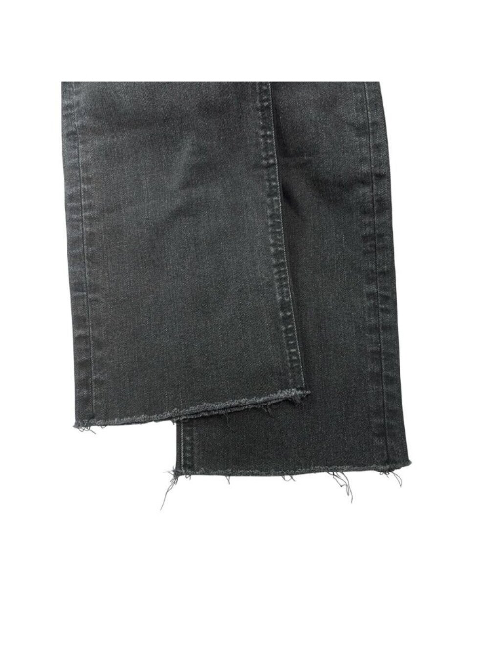 SANDRO Straight Leg Jeans With Raw Frayed Hem Size 28 Washed Black - Picture 10 of 12